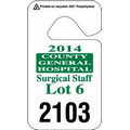 Standard Hang Tag Parking Permit (.035" Recycled White Polyethylene)